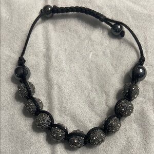 Elegant Black and Silver Beaded Bracelet